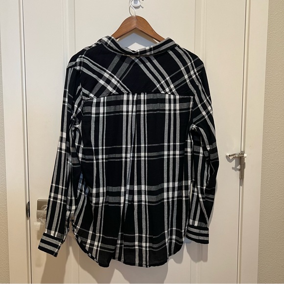 Lucky Brand Plaid Button Down Shirt Size XL Black White Style 7WP4222 - Picture 3 of 9